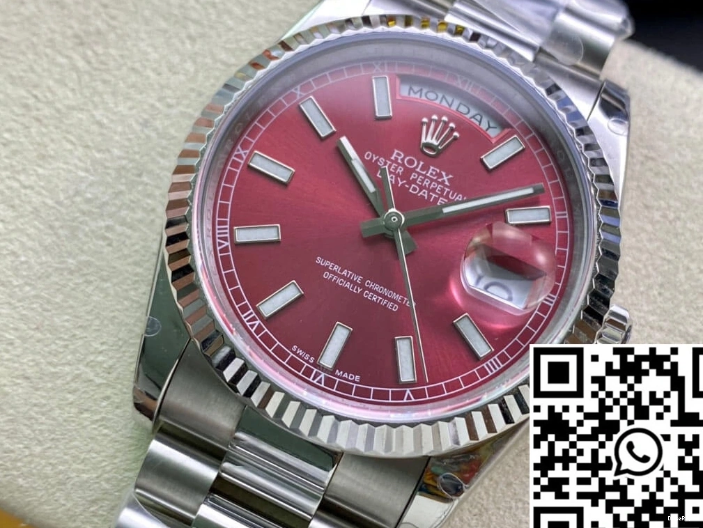 EW Date Factory 18k Day 118239 Rolex White Gold 0325